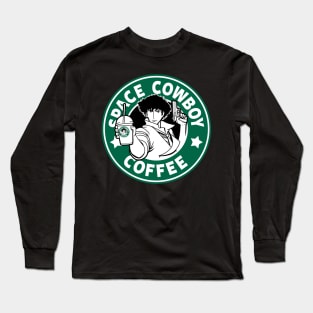 Space Cowboy Coffee Sci-fi Bounty Hunter 90's Anime Long Sleeve T-Shirt